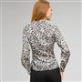 Tie Front Printed Blouse, , small