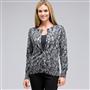Button Front Crew Neck Cardigan, , small