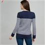 Navy and White Striped Cardigan, , small