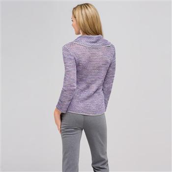 Tweed Cowl Neck Sweater, , large