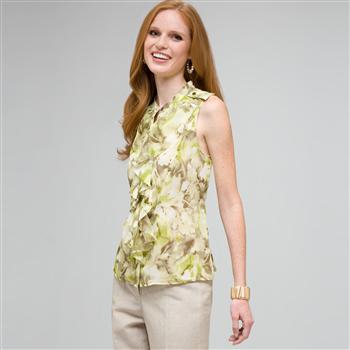 Floral Ruffle Blouse, , large