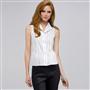 No-Iron Easy Care Double Strip Sleeveless Blouse, , small
