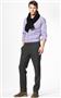 Microcheck Straight Leg Trousers, Grey, small
