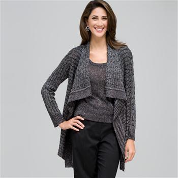 Cable Cardigan, , large
