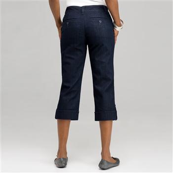 5 Pocket Cuffed Capri, , large