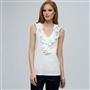 Sleeveless Ruffle Blouse., , small
