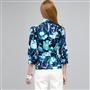 3/4 Button Down Top with Tie Front, , small
