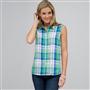 Sleeveless Button Down Shirt, , small