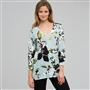 Printed V-Neck Pullover, , small