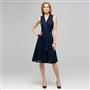 Pleated Dress With Front Sash., , small