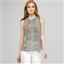 Sleeveless Pleated Top., , small