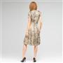 Tie Front Animal Print Dress, , small