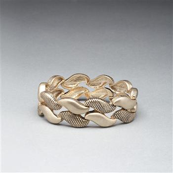 Worn Gold Stretch Bracelet, , large
