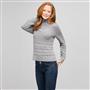 Cotton Turtleneck Sweater, Grey Heather, small