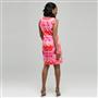 Mixed Floral Color Twist Front Dress, , small