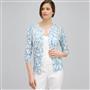 3/4 Sleeve Button Front Crew Neck Cardigan., , small