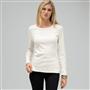 Long Sleeve Crew Neck, Sugar, small