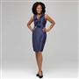Ruffle Front Wrap A-Line Dress, , small