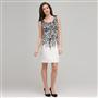 Floral Black and White Dress., , small
