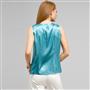 Sleeveless Pleated Front Blouse, , small
