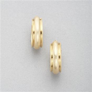Worn Gold Hoop Earring, , large