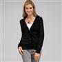 Ruffle Front V-Neck Cardigan, , small