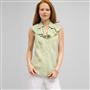 Ruffle Front Sleeveless Blouse., , small